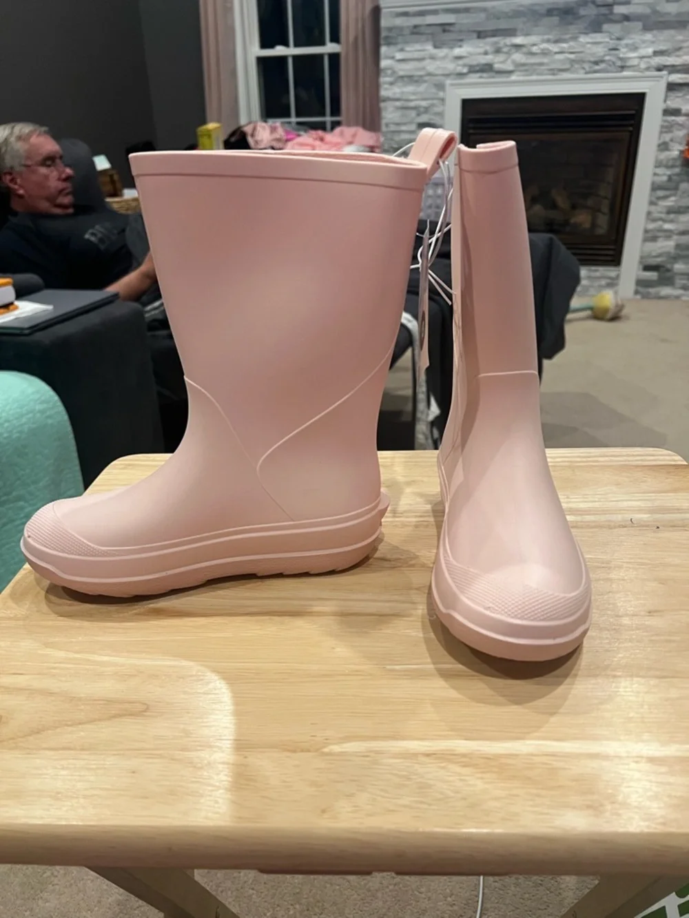 🌧️ Cat & Jack  Rubber Rain Boots – Blush Pink | Kids Size 13 | NEW 🌧️